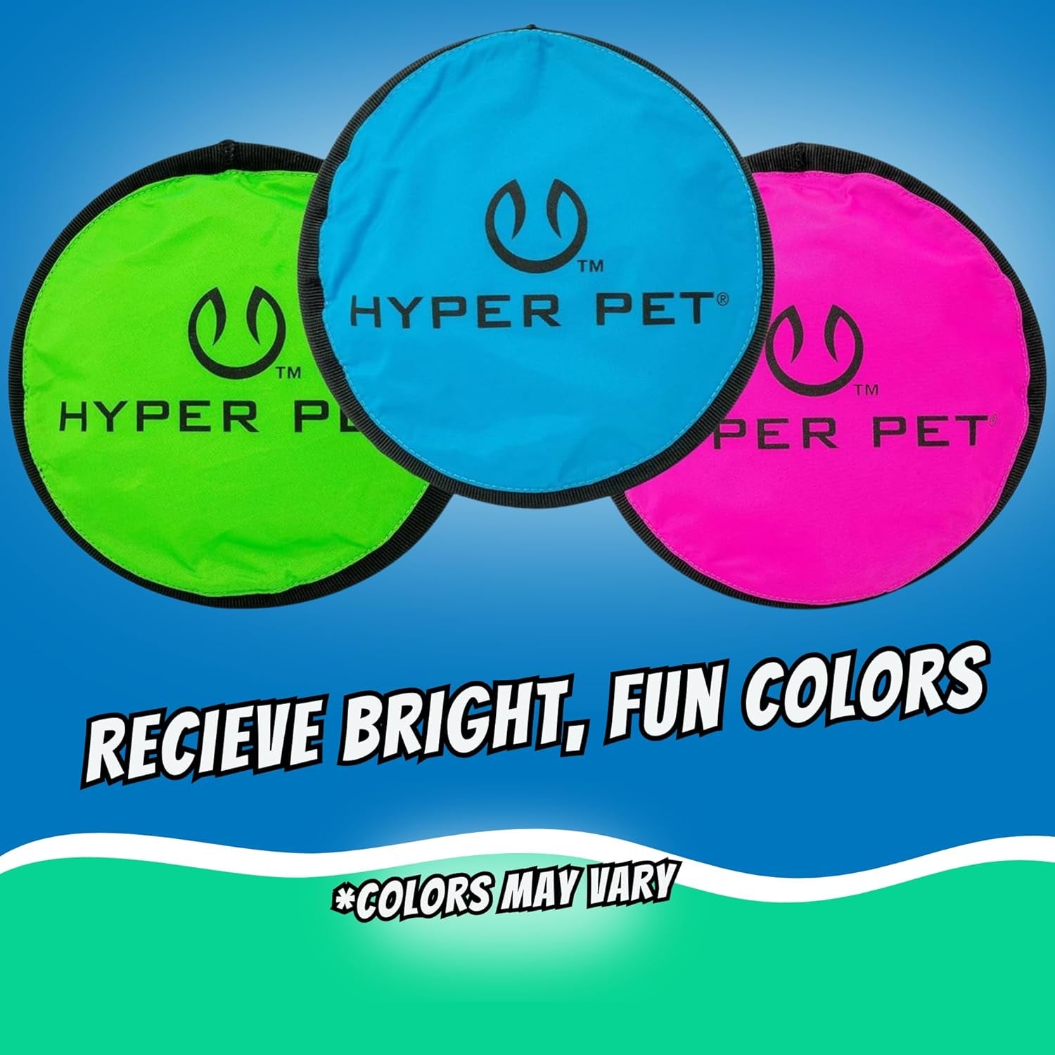Flippy Flopper 9" Flying Disc Soft Dog Toy, Floats in Water & Safe on Teeth, for All Breeds, Pack of 5 (Colors May Vary)