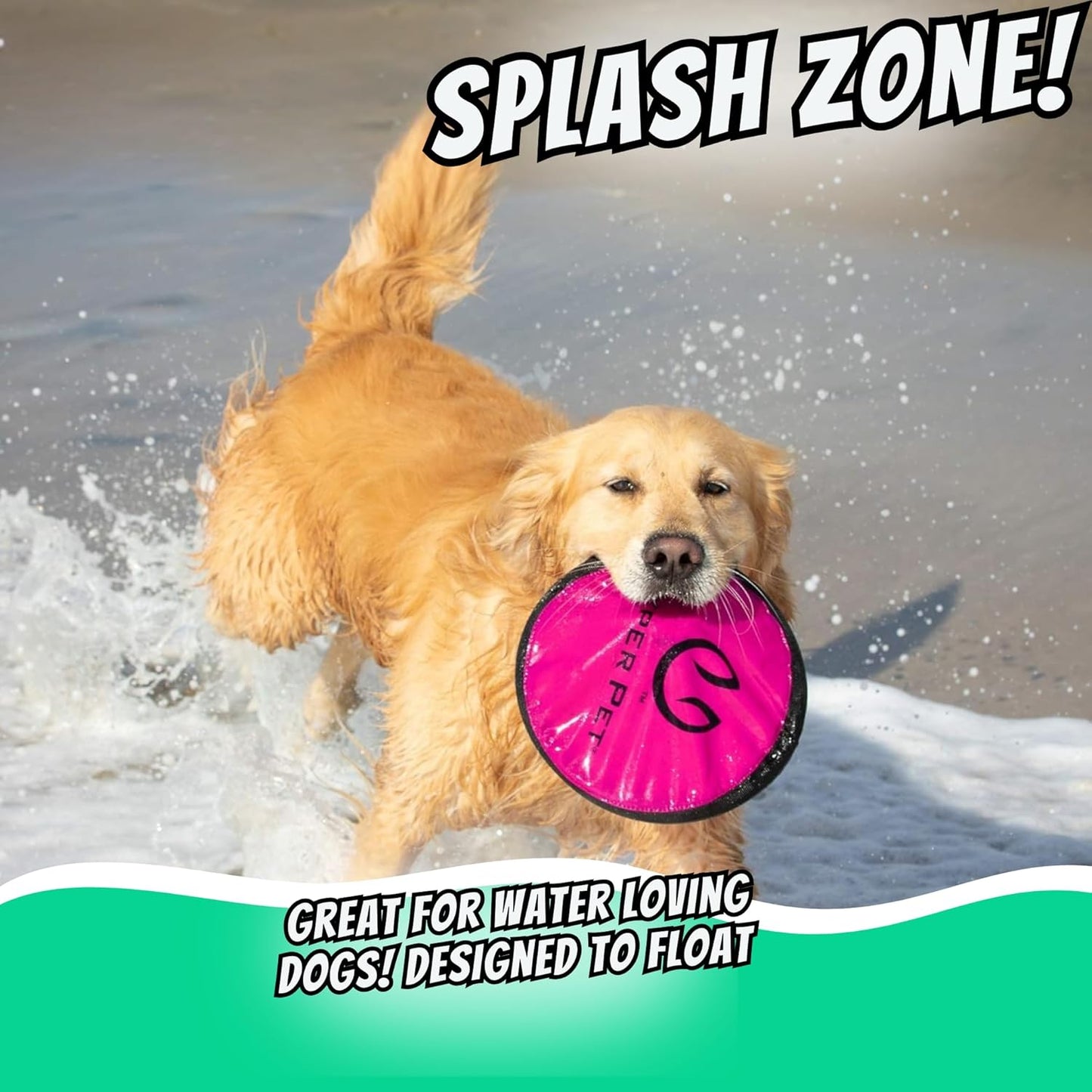 Flippy Flopper 9" Flying Disc Soft Dog Toy, Floats in Water & Safe on Teeth, for All Breeds, Pack of 5 (Colors May Vary)