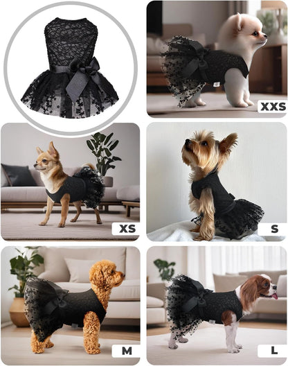 Dog Birthday Dress Girl Puppy Skirt Tutu Cat Wedding Outfit Pet Party Clothes for Small Dogs Costume DD15XXS