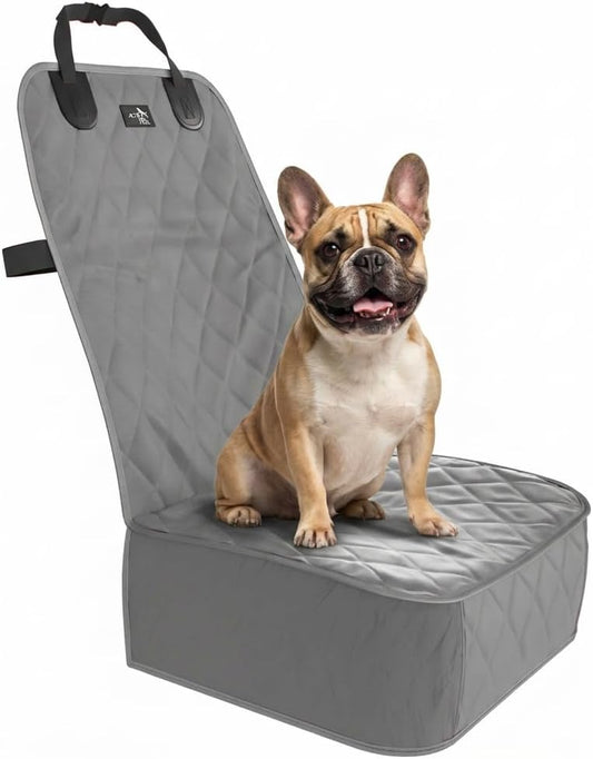 Dog Car Seat Cover, Waterproof Front Seat Protector for SUV Truck Sedan, Pet Safety Travel Comfort System with Universal Fit, Grey