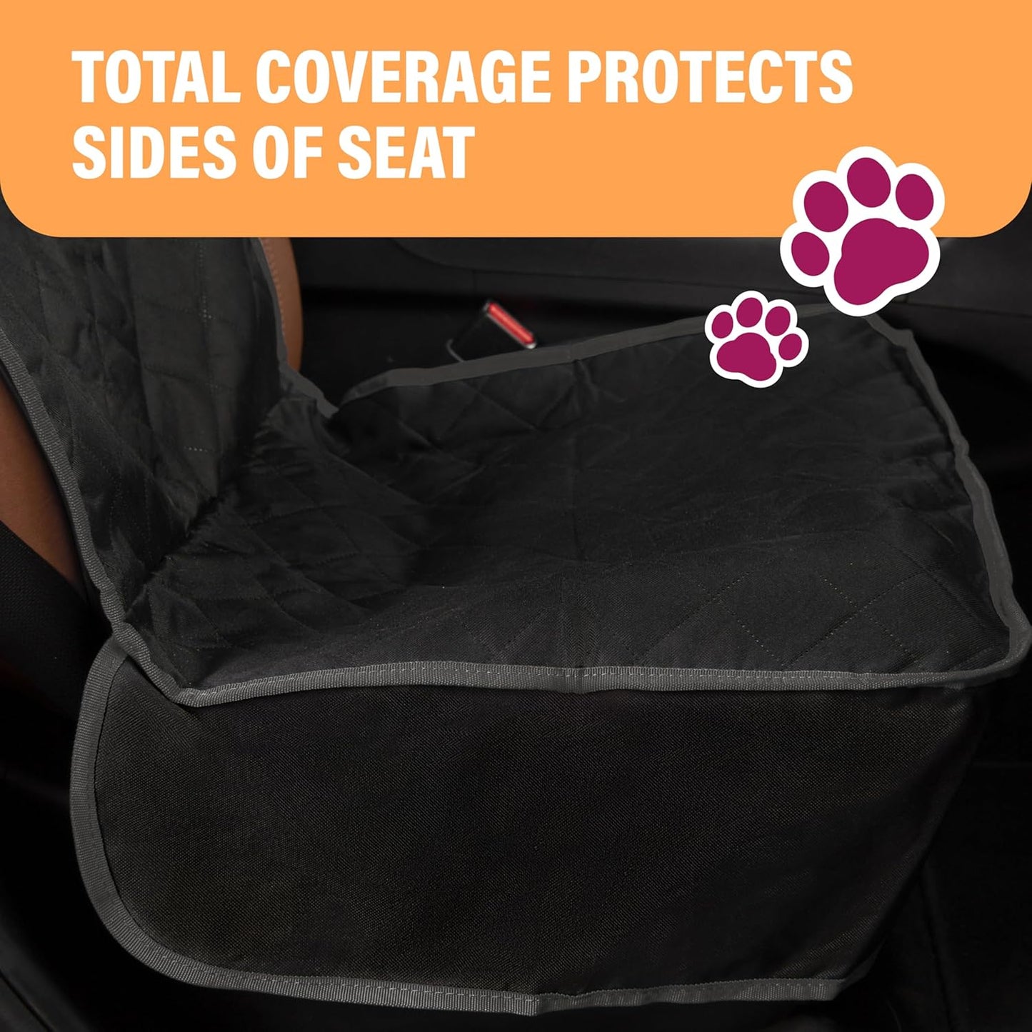 Dog Car Seat Cover, Waterproof Front Seat Protector for SUV Truck Sedan, Pet Safety Travel Comfort System with Universal Fit, Grey