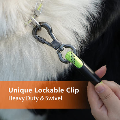 Heavy Duty Dog Leash - 30FT Reflective with Swivel Lockable Hook and Comfortable Padded Handle, Ideal for Walking, Hunting, Camping, Backyard - Suitable for Small, Medium, and Large Dogs