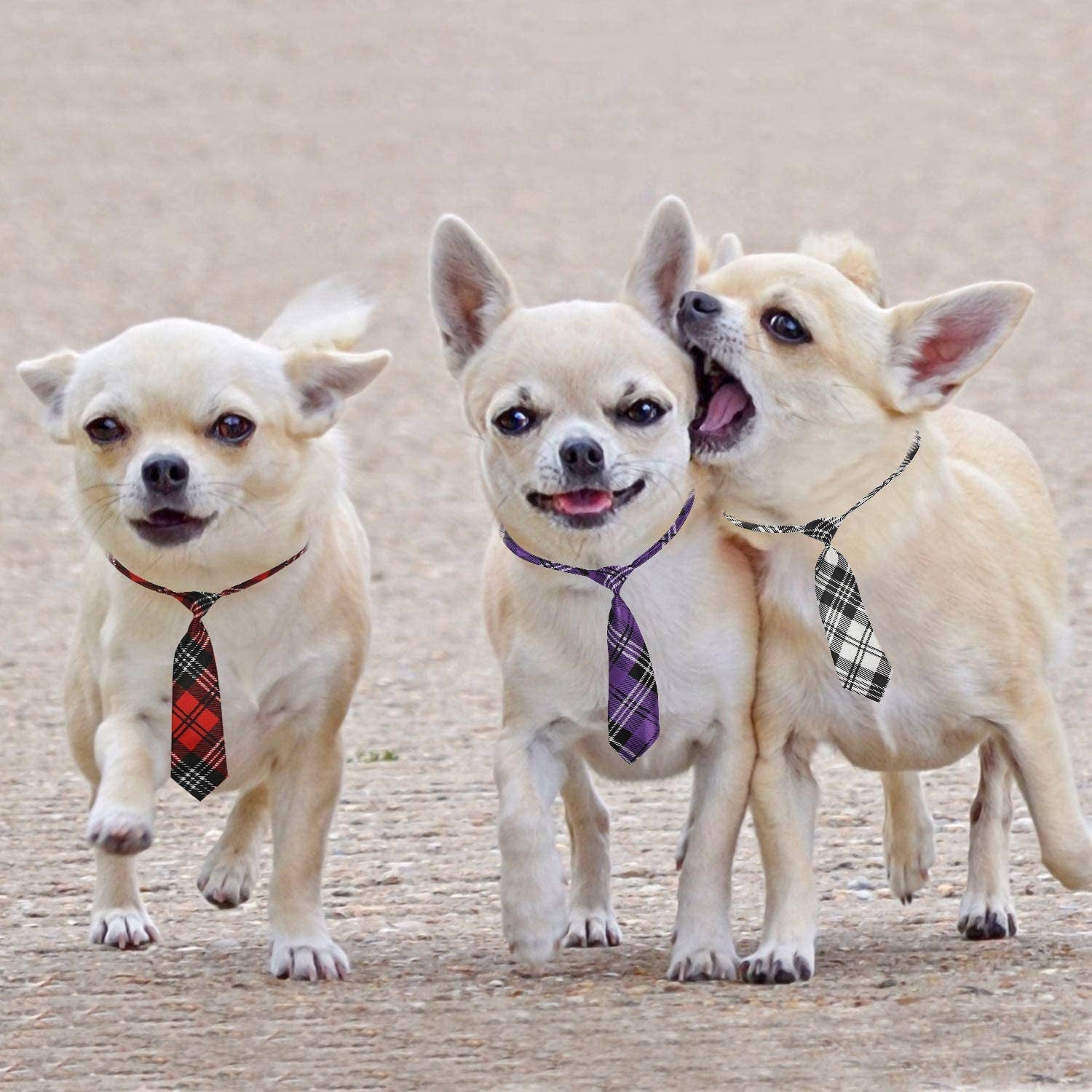 Dog Ties 30 PCS Dog Neckties, Adjustable Neck Ties and Bows for Medium Large Pets Festival Formal Bulk Pet Bowties Collar Grooming Accessories Holiday Birthday Wedding Costumes